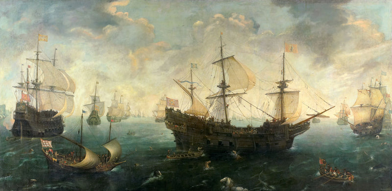 L'Armada espagnole au large des côtes anglaises - Cornelis Claesz van Wieringen