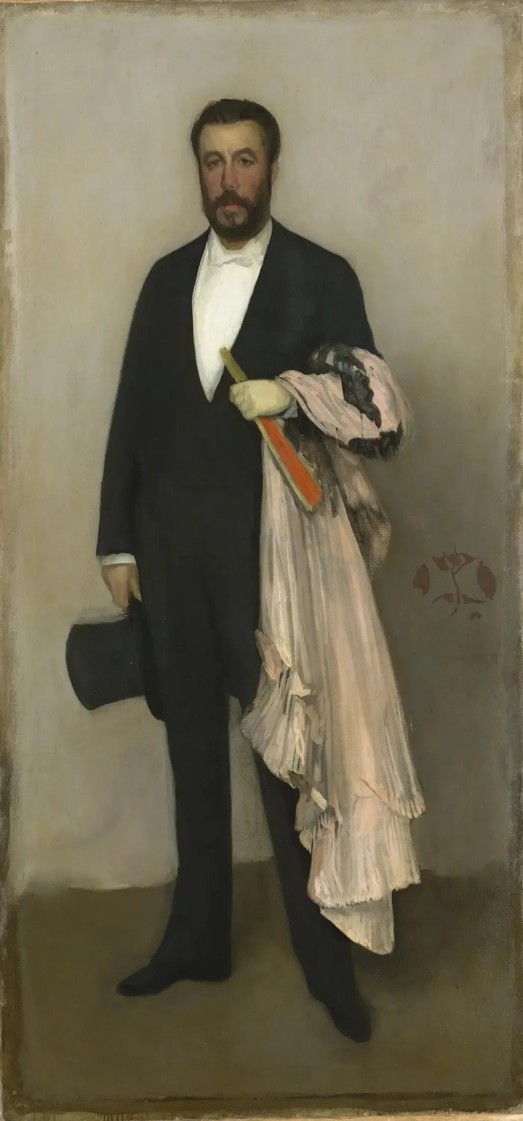 Arrangement en couleur chair et noir : Portrait de Théodore Duret - James Abbott McNeill Whistler image 1 copie de tableau peinte à la main