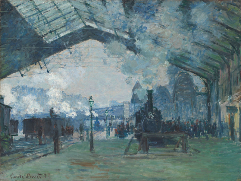 สถานีเซนต์-ลาซาร์, การมาถึงของรถไฟ - Claude Monet