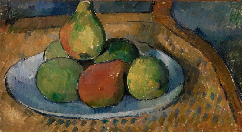 จานผลไม้บนเก้าอี้ - Paul Cézanne