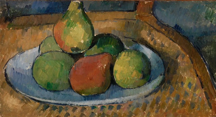 จานผลไม้บนเก้าอี้ - Paul Cézanne