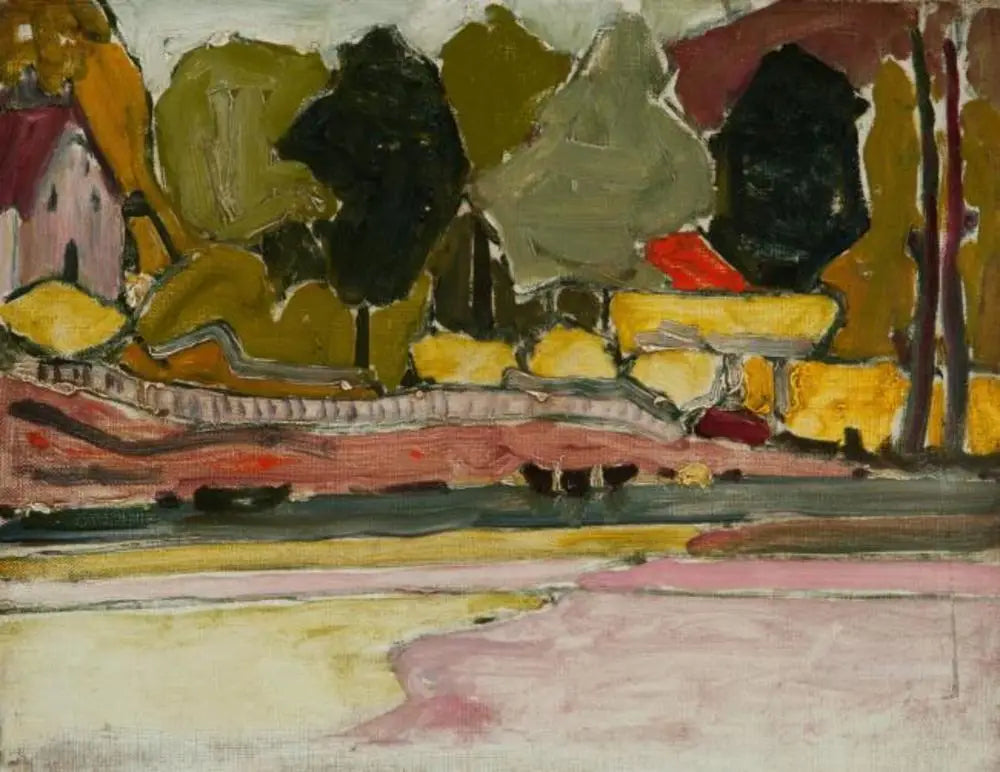 Reproduction du tableau « Au bord d'une rivière - Piet Mondrian » par Alpha Reproduction en peinture à l’huile