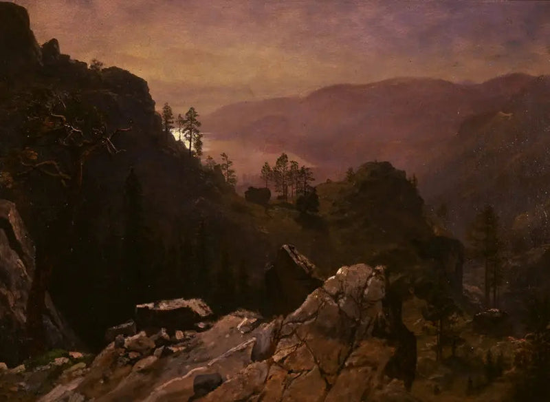 รุ่งอรุณที่ทะเลสาบ Donner - Albert Bierstadt