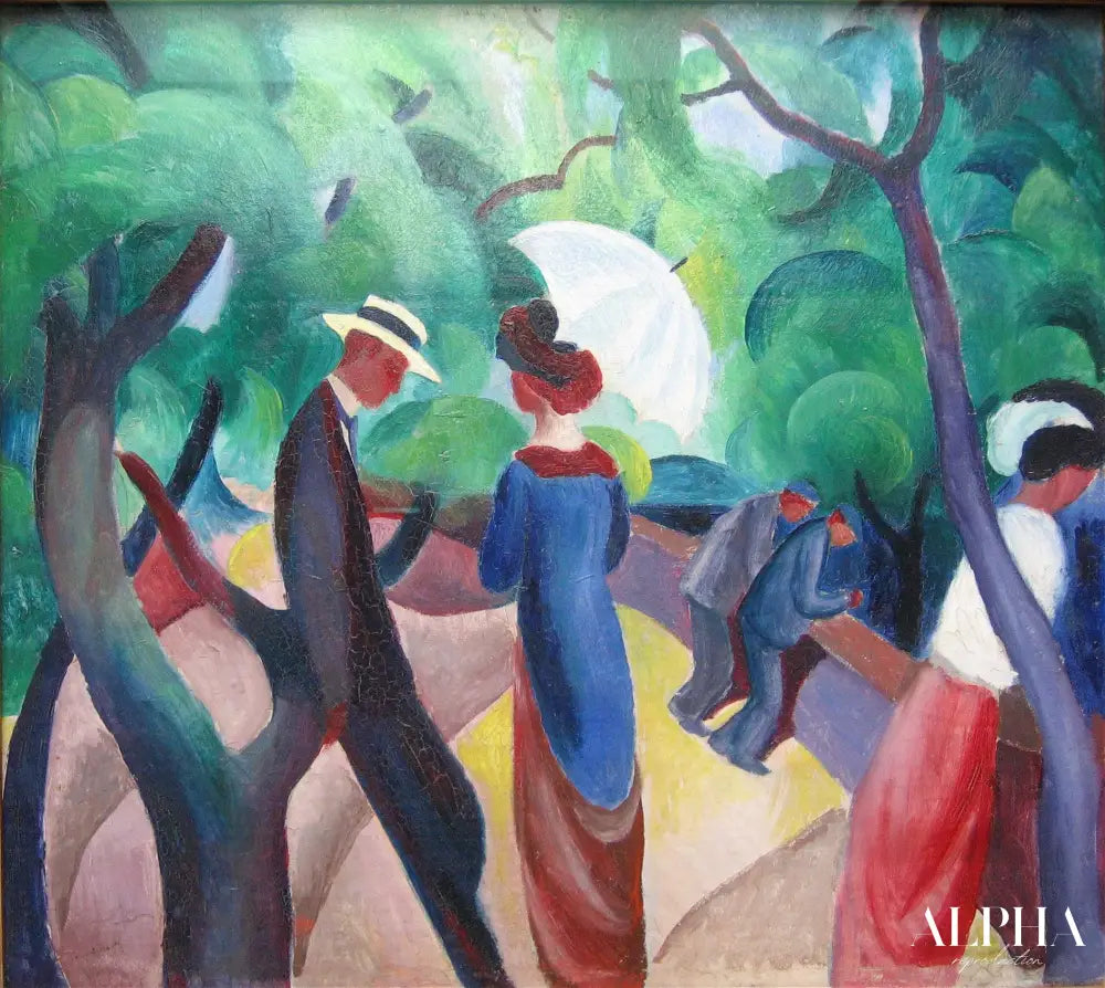 August Macke Promenade - August Macke - Reproductions de tableaux et peintures haut de gamme