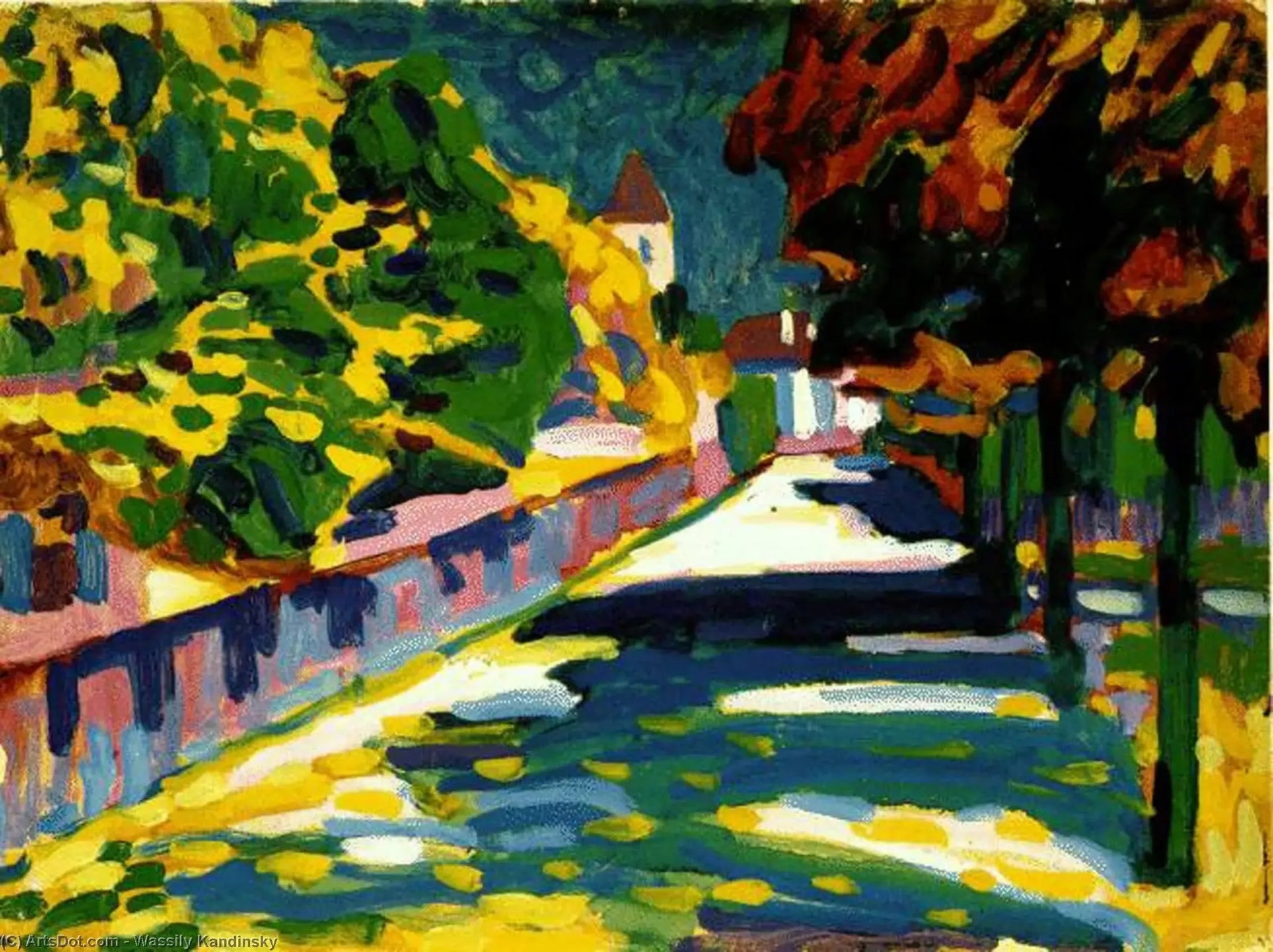 Automne en Bavière - Vassily Kandinsky image 1 copie peinte à la main à l’huile