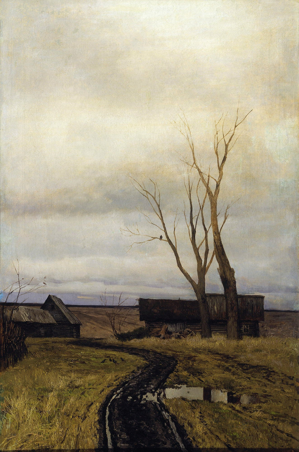 Automne. La route vers le village - Isaac Levitan