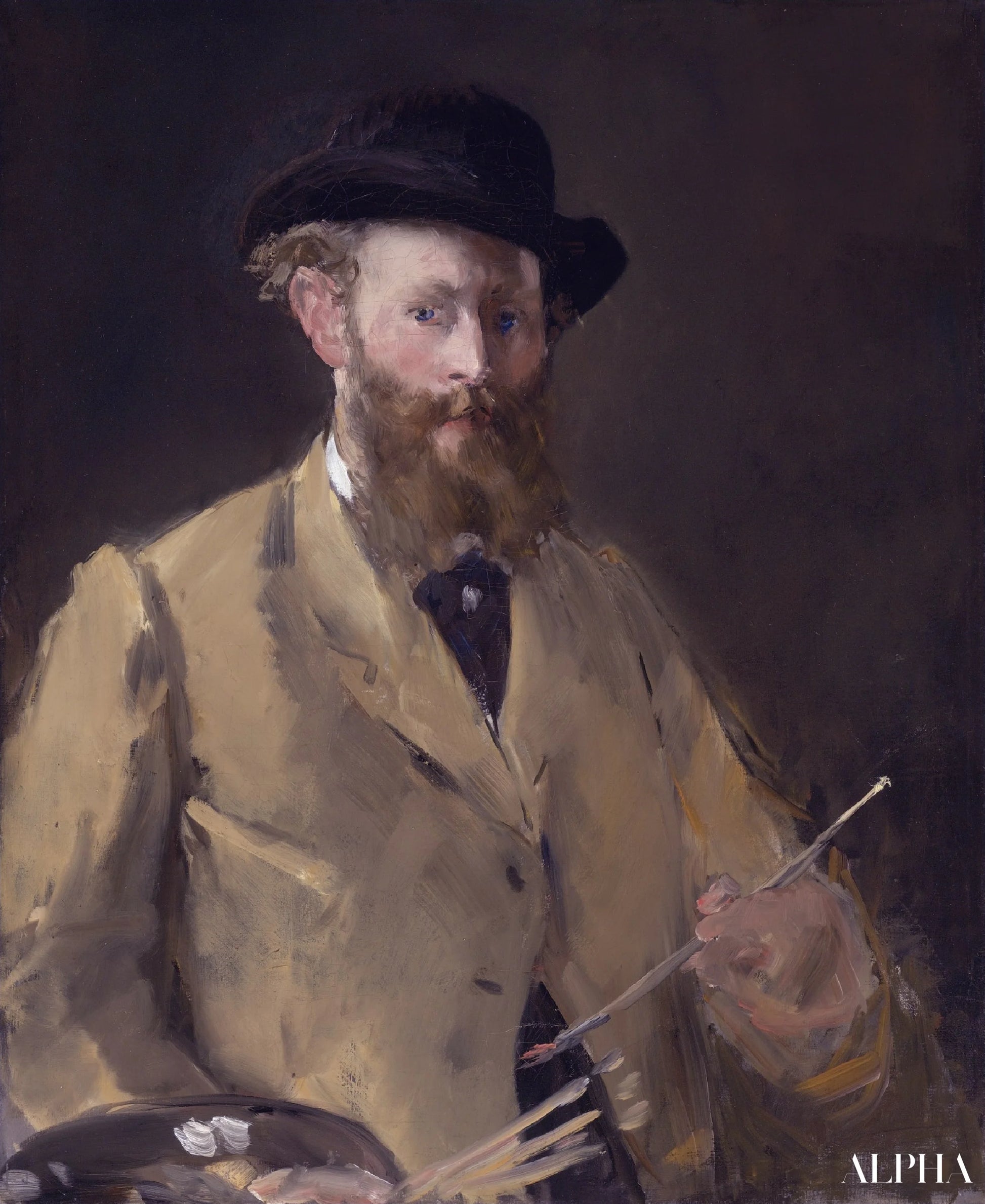 Autoportrait à la palette - Edouard Manet - Reproductions de tableaux et peintures haut de gamme