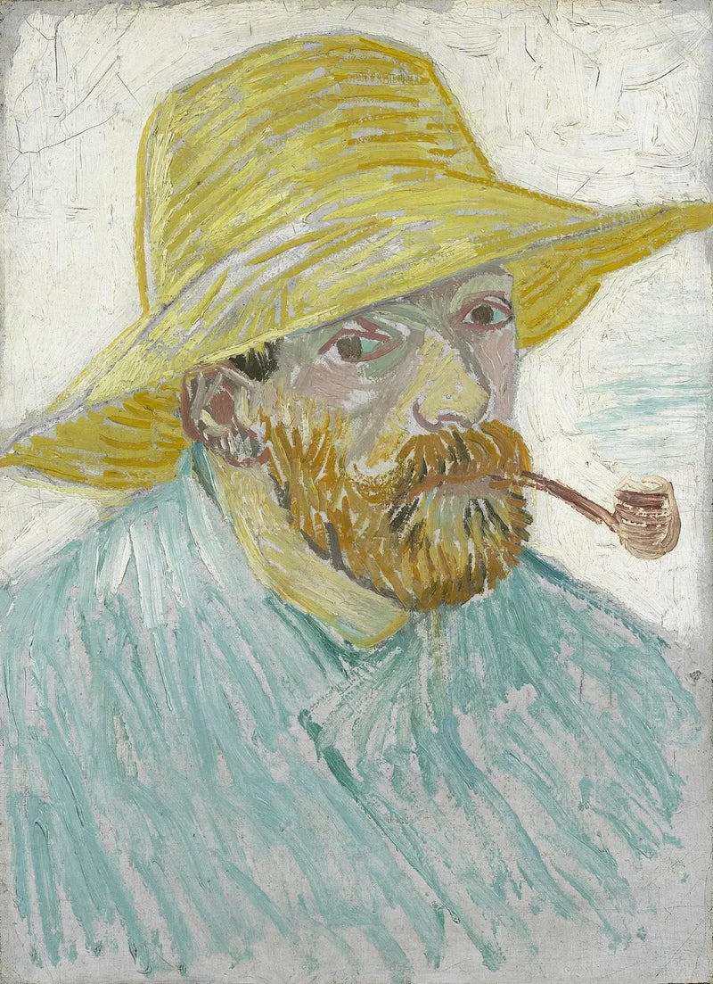 ภาพเหมือนตนเองกับบุหรี่และหมวกฟาง - Vincent van Gogh