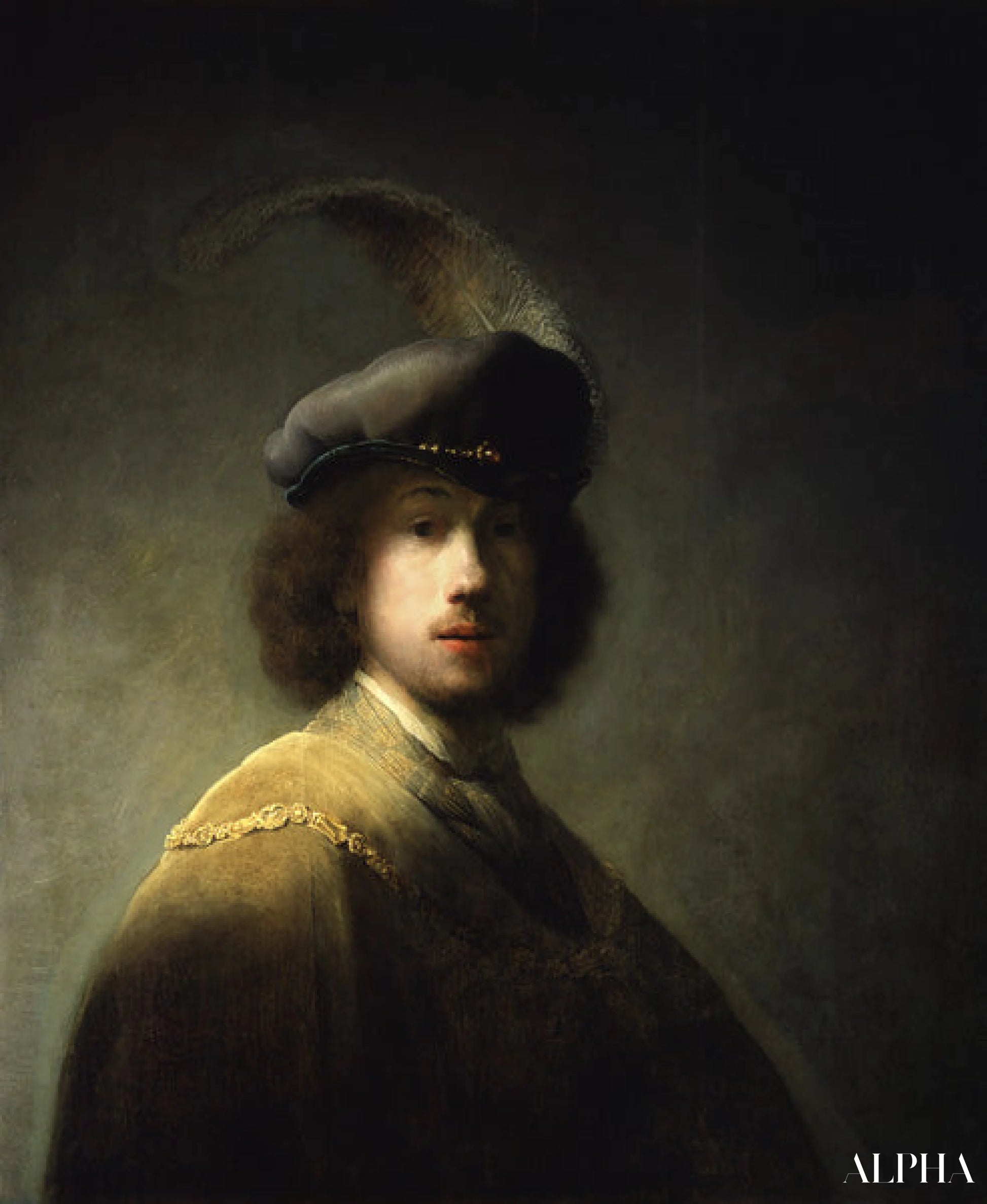 Autoportrait, à l'âge de 23 ans - Rembrandt van Rijn - Reproductions de tableaux et peintures haut de gamme