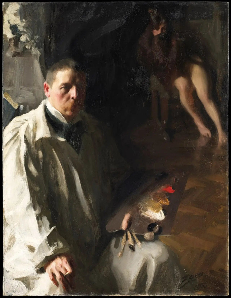 Autoportrait - Anders Zorn image 1 copie de tableau peinte à la main