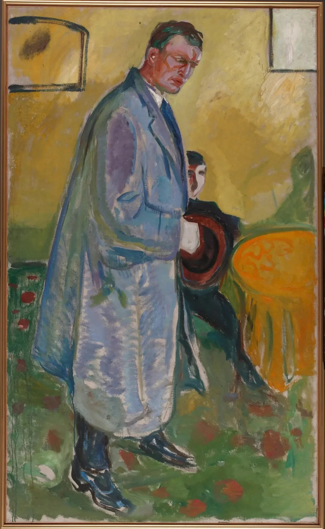 Autoportrait au chapeau et au pardessus - Edvard Munch image 1 reproduction de peinture à l’huile