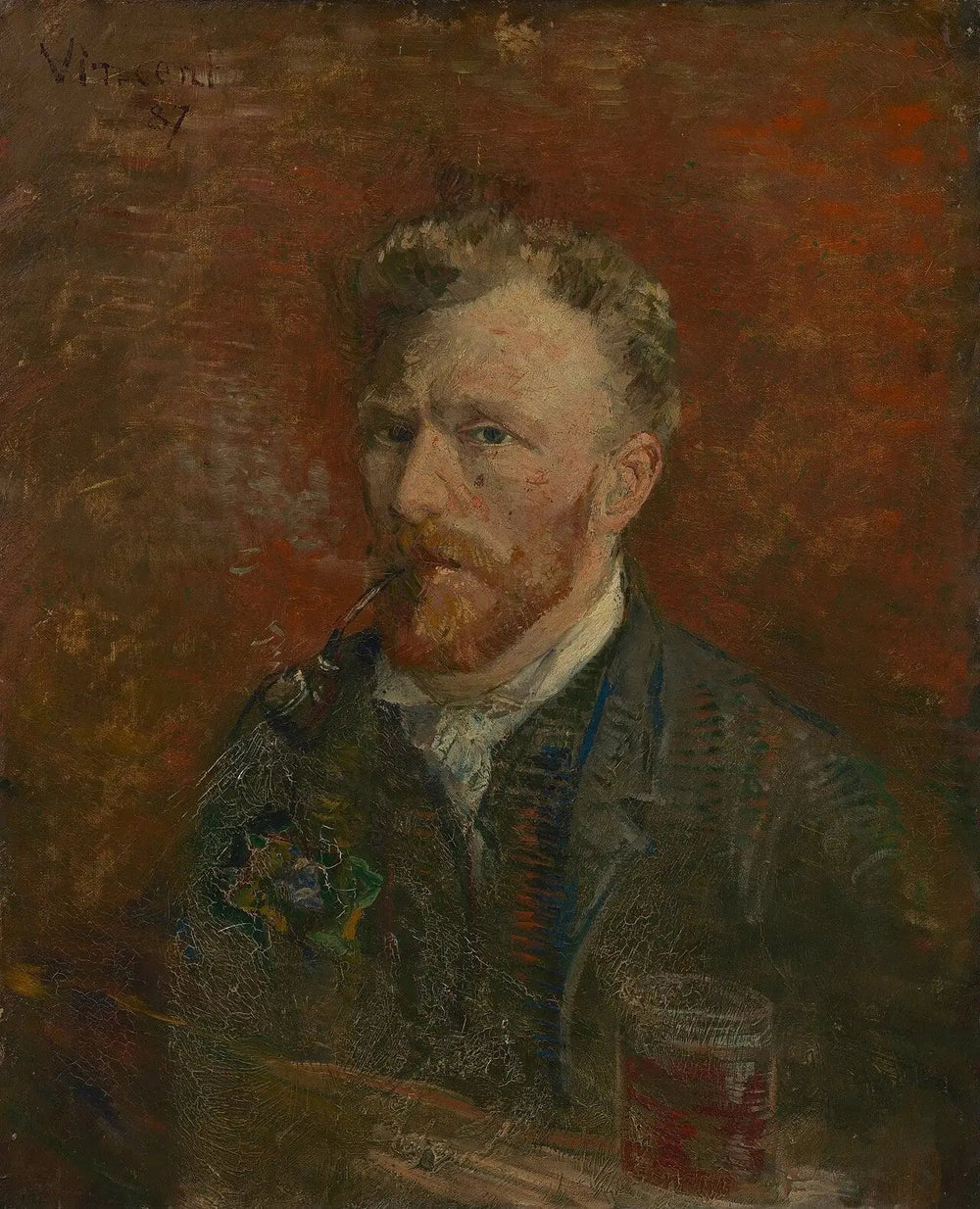 Reproduction du tableau « Autoportrait au verre - Vincent van Gogh » par Alpha Reproduction en peinture à l’huile