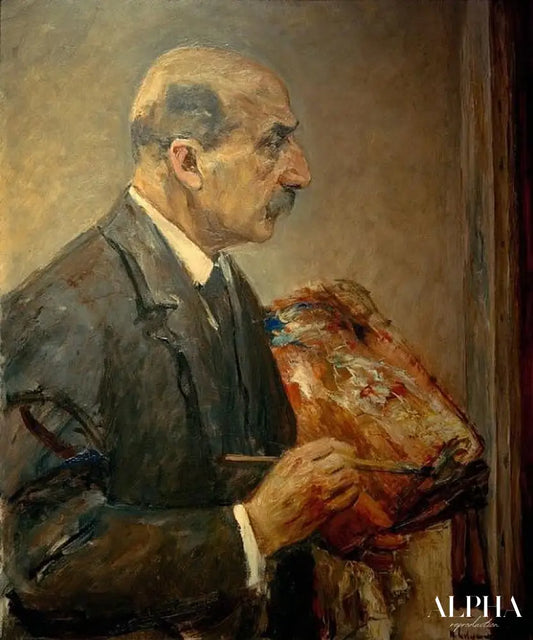 Autoportrait avec palette - Max Liebermann - Reproductions de tableaux et peintures haut de gamme