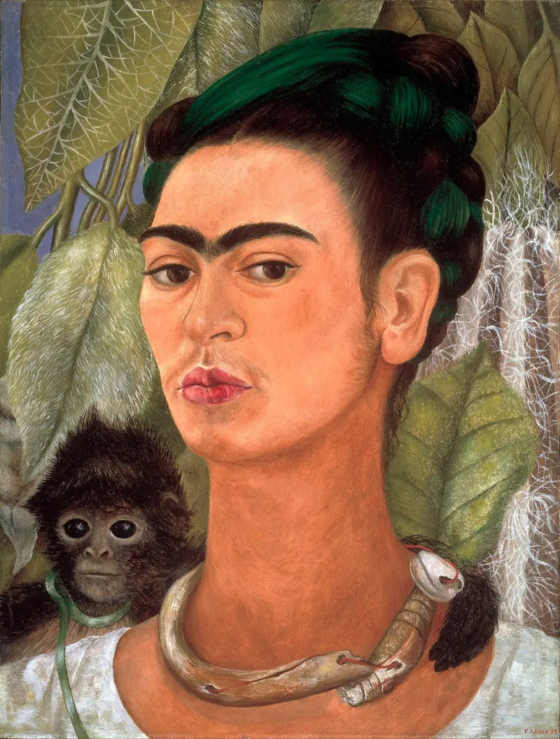 การวาดภาพตนเองกับลิง - ฟรีด้า คาห์โล