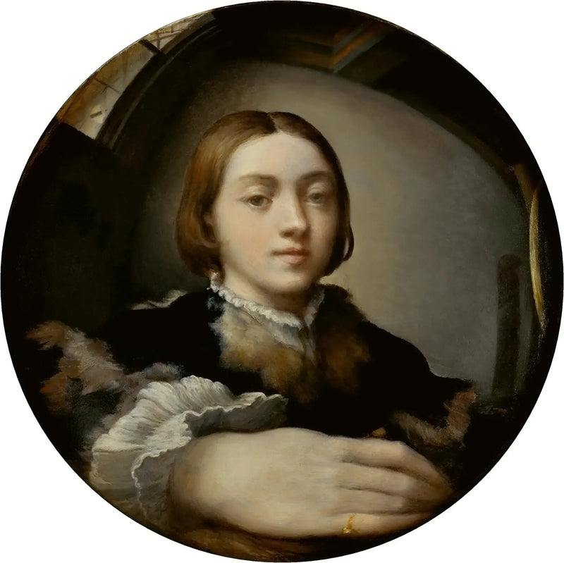 ภาพวาดเหมือนตัวเองในกระจกโค้ง - Parmigianino