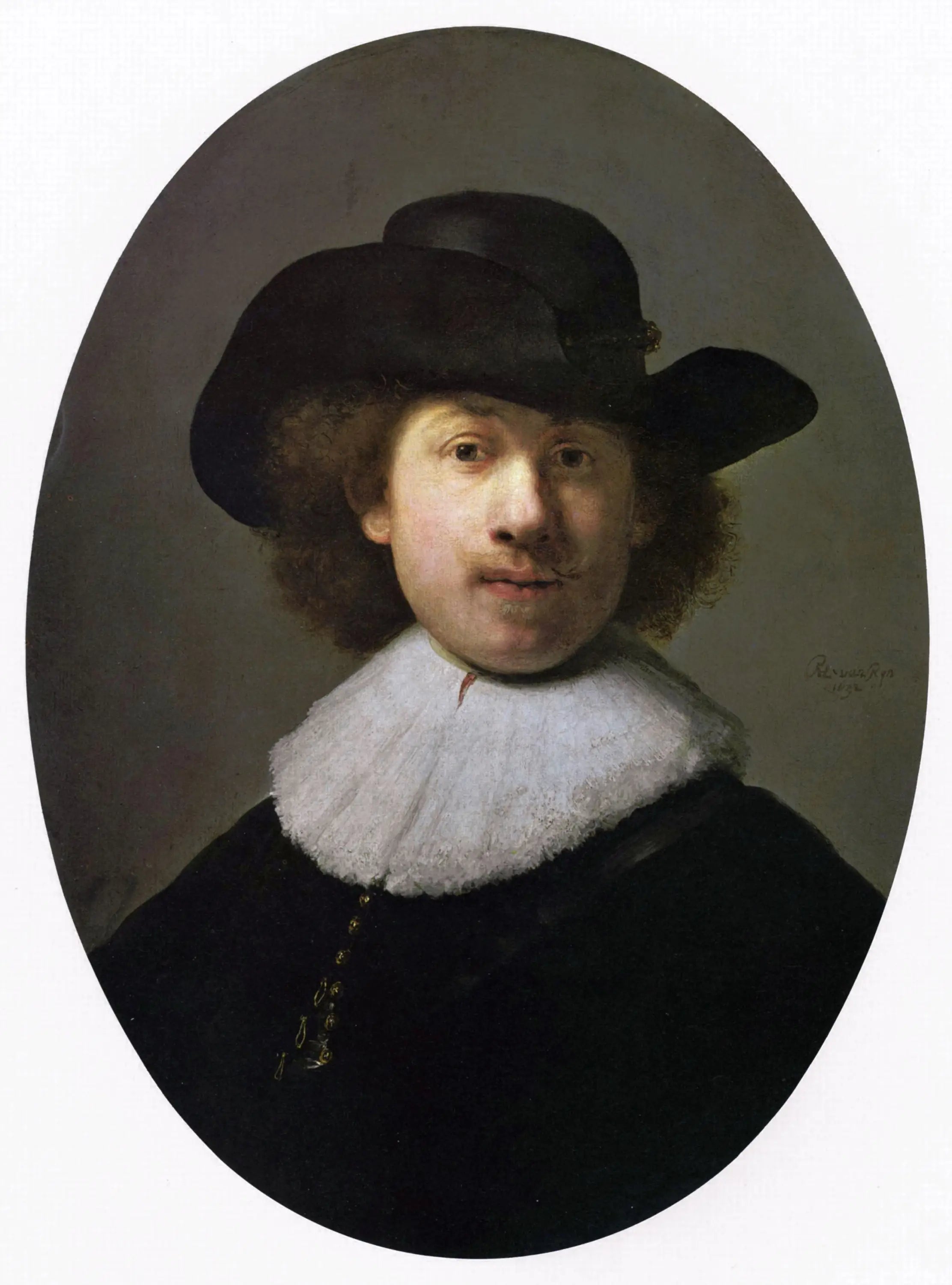 Reproduction du tableau « Autoportrait en citoyen - Rembrandt » par Alpha Reproduction en peinture à l’huile