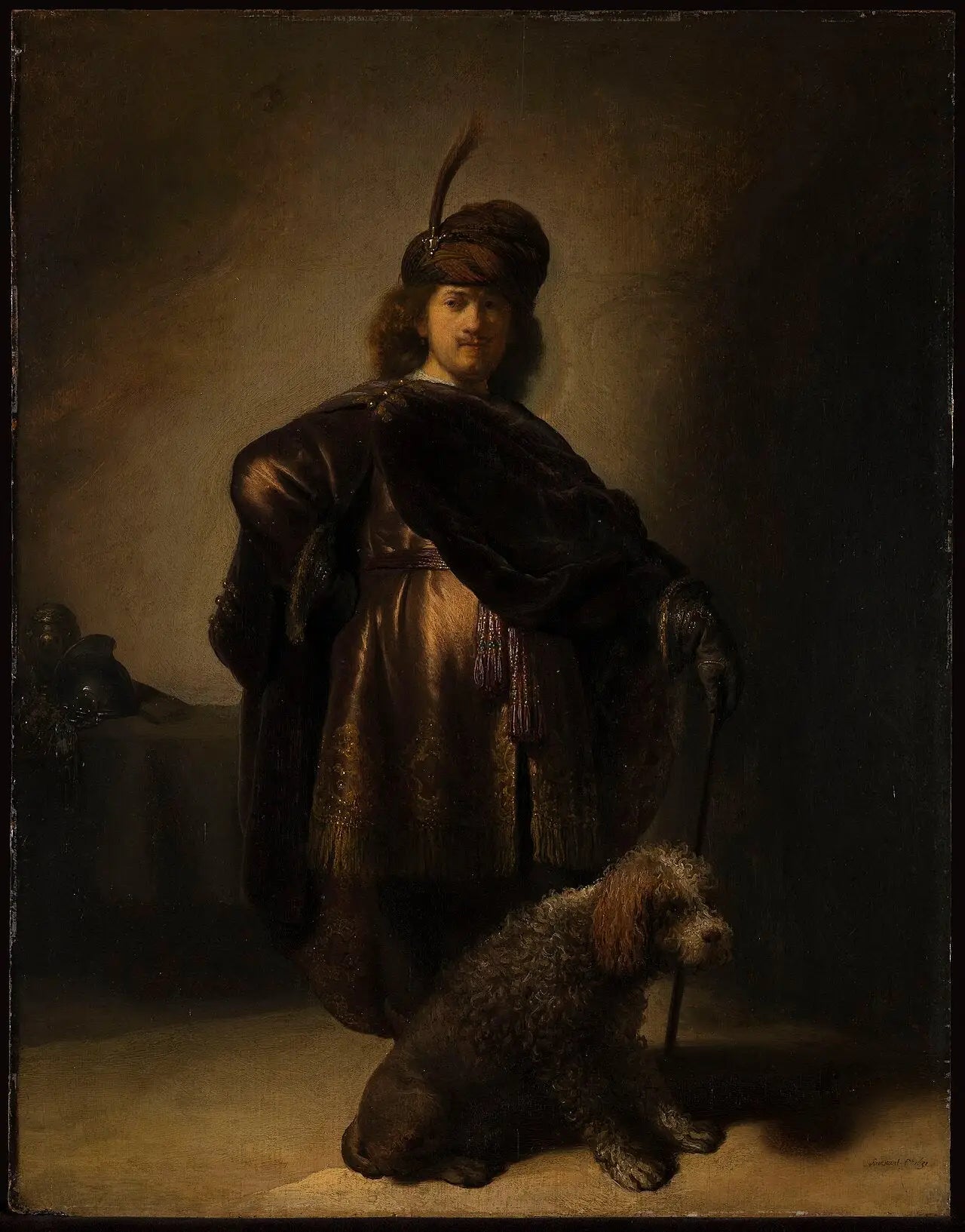Autoportrait en habitudes orientales - Rembrandt image 1 tableau peint à l’huile sur toile