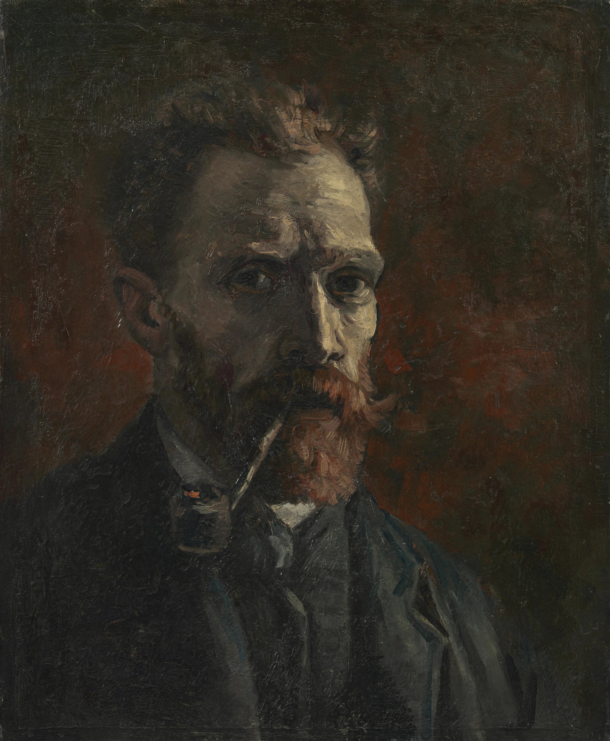 Autoportrait à la pipe F180 JH1194 — Vincent van Gogh