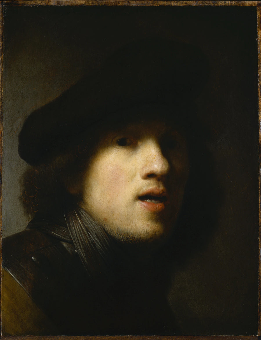 Autoportrait — Rembrandt, vers 1629, Indianapolis Museum of Art at Newfields