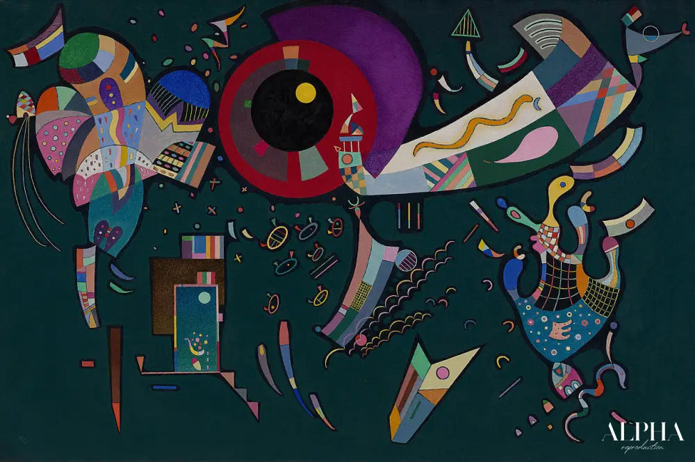 Autour du cercle - Vassily Kandinsky - Reproductions de tableaux et peintures haut de gamme