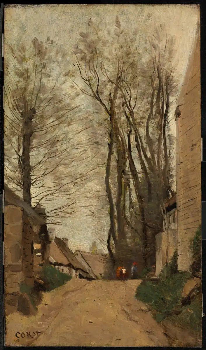 Auvers - Une rue descendante - Jean-Baptiste Camille Corot - Alpha Reproduction