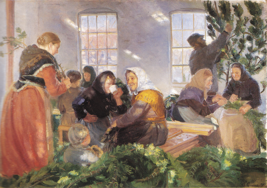 ก่อนการมาถึงของพระมหากษัตริย์ - Anna Ancher