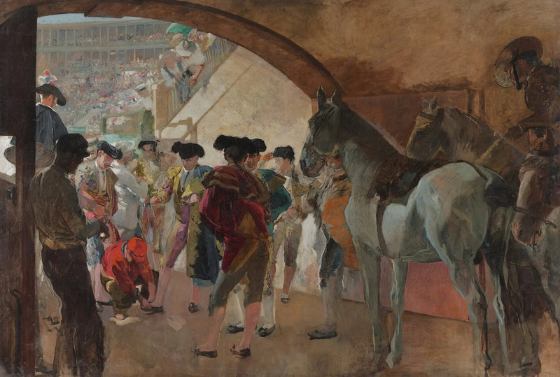 ก่อนการต่อสู้วัว - Joaquín Sorolla