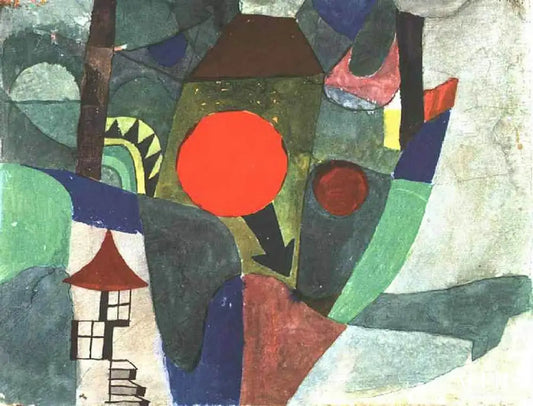 Avec le soleil couchant - Paul Klee - Reproductions de tableaux et peintures haut de gamme