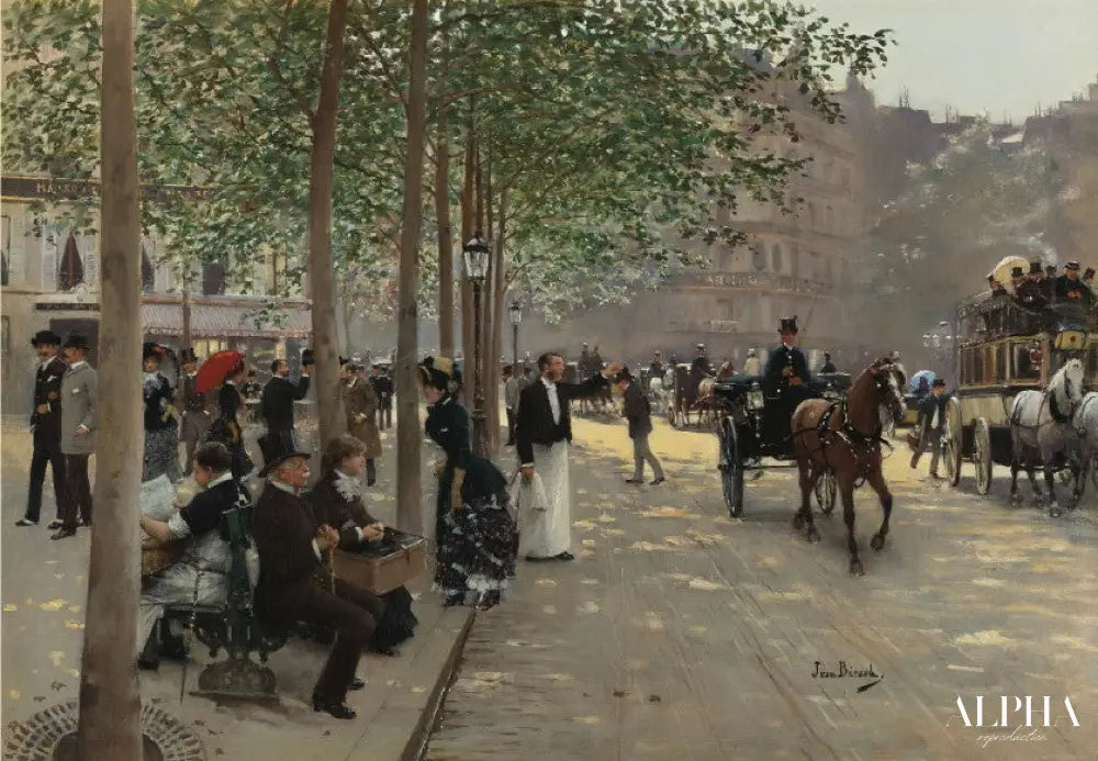 Avenue Parisienne - Jean Béraud - Reproductions de tableaux et peintures haut de gamme