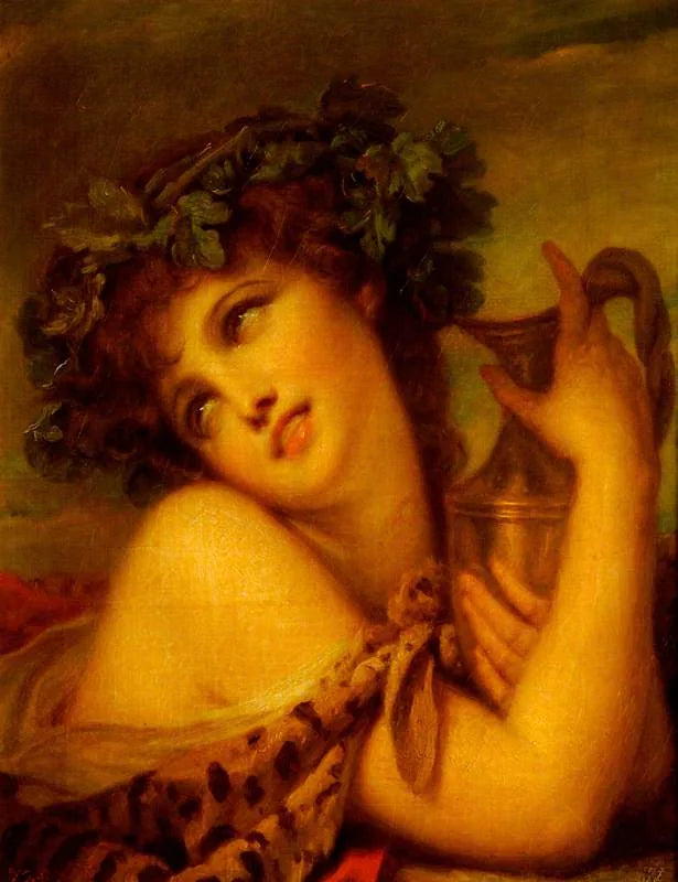 นักรำบูชาเทพี Bacchante กับโอ่งน้ำ - ฌอง-บาติสต์ เกรูซ์