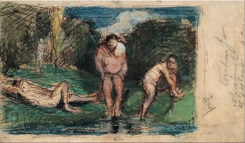 นักอาบน้ำพักผ่อน - Paul Cézanne