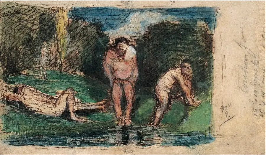 นักอาบน้ำพักผ่อน - Paul Cézanne