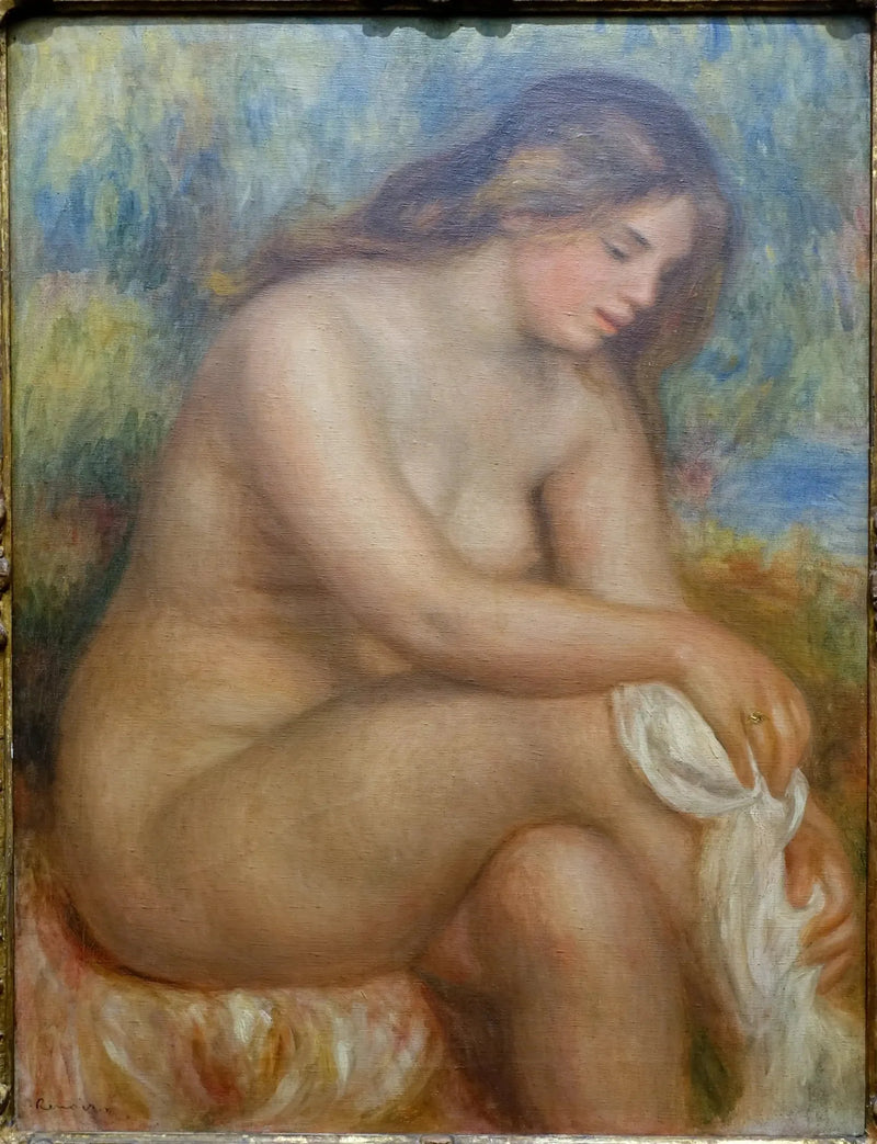 หญิงสาวที่กำลังเช็ดขาขวาของเธอ - ปิแอร์-อ็อกสต์ เรอนัวร์