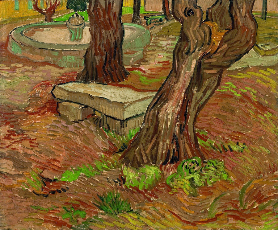 ม้านั่งหินในสวนของโรงพยาบาลเซนต์พอล - Vincent van Gogh