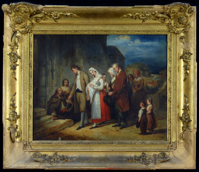 พิธีรับศีลล้างบาปในหมู่บ้าน - Ary Scheffer