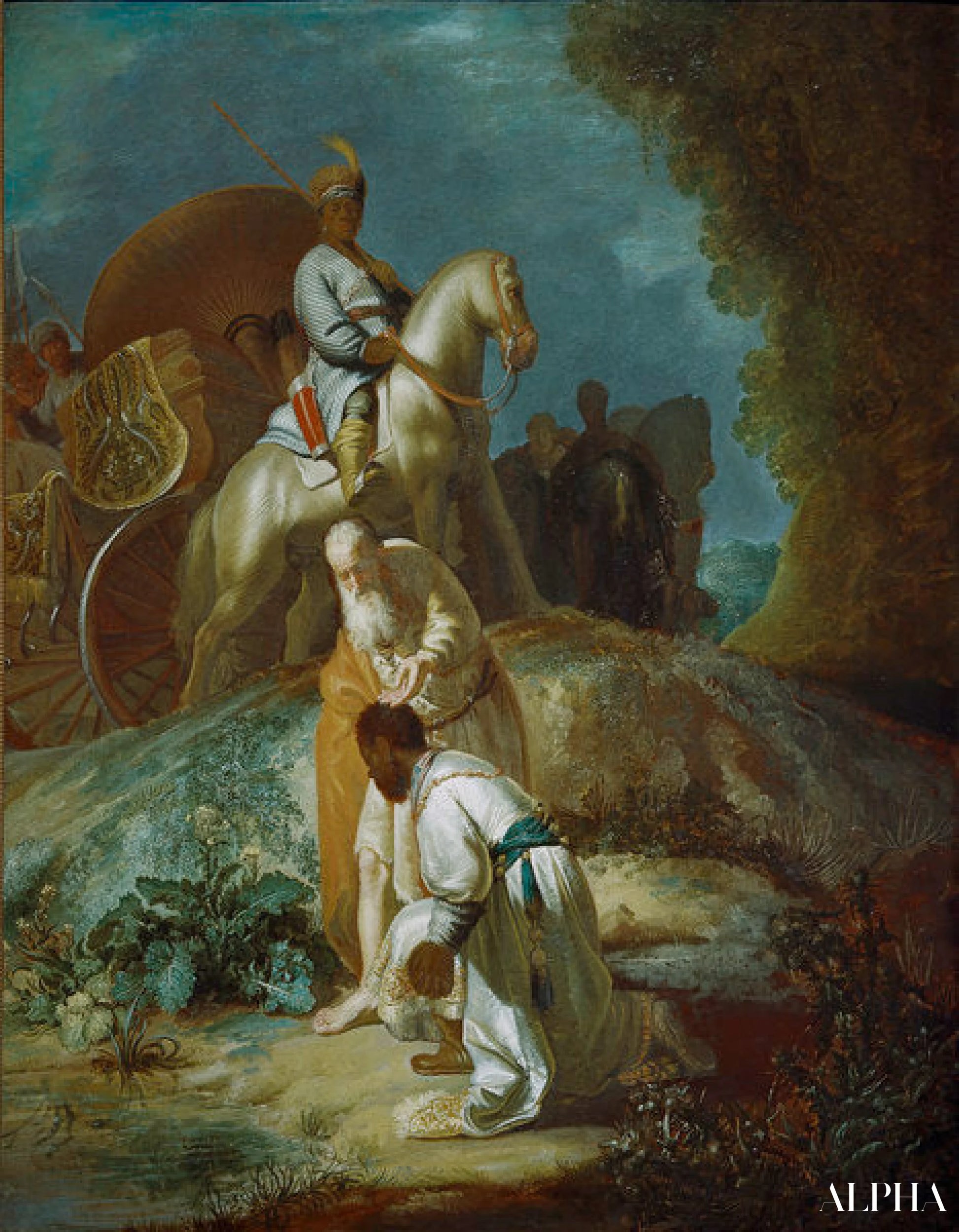 Baptême du chambellan - Rembrandt van Rijn - Reproductions de tableaux et peintures haut de gamme