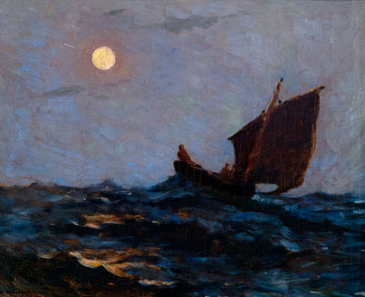 Barque de pêche dans la brume - Henri Le Sidaner - Alpha Reproduction