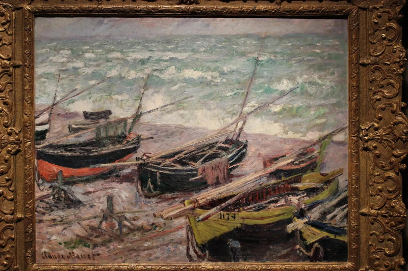 เรือประมงในÉtretat W1028 - Claude Monet