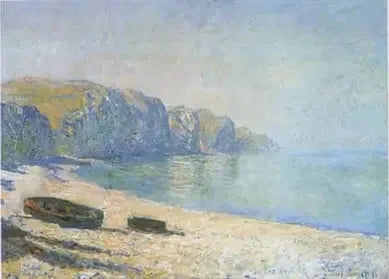 เรือเล็กบนชายหาดปูร์วิลล์ ขณะน้ำลง - Claude Monet
