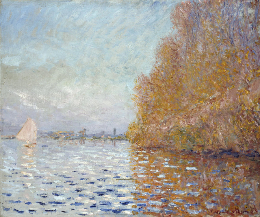 Argenteuil Basin พร้อมเรือใบ W331 - Claude Monet