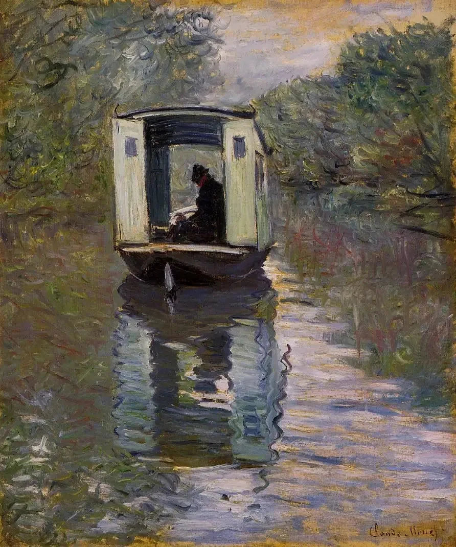 Le Bateau-atelier W390 par Claude Monet, 1876, Barnes Foundation