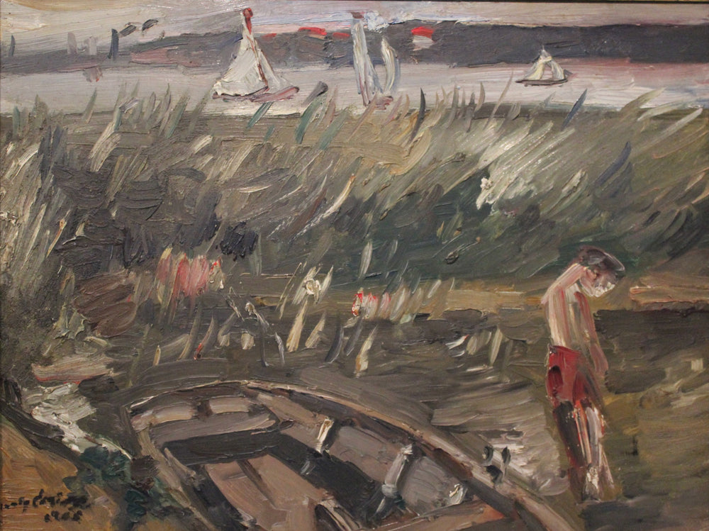 Bateau dans les roseaux du Müritzsee - Lovis Corinth