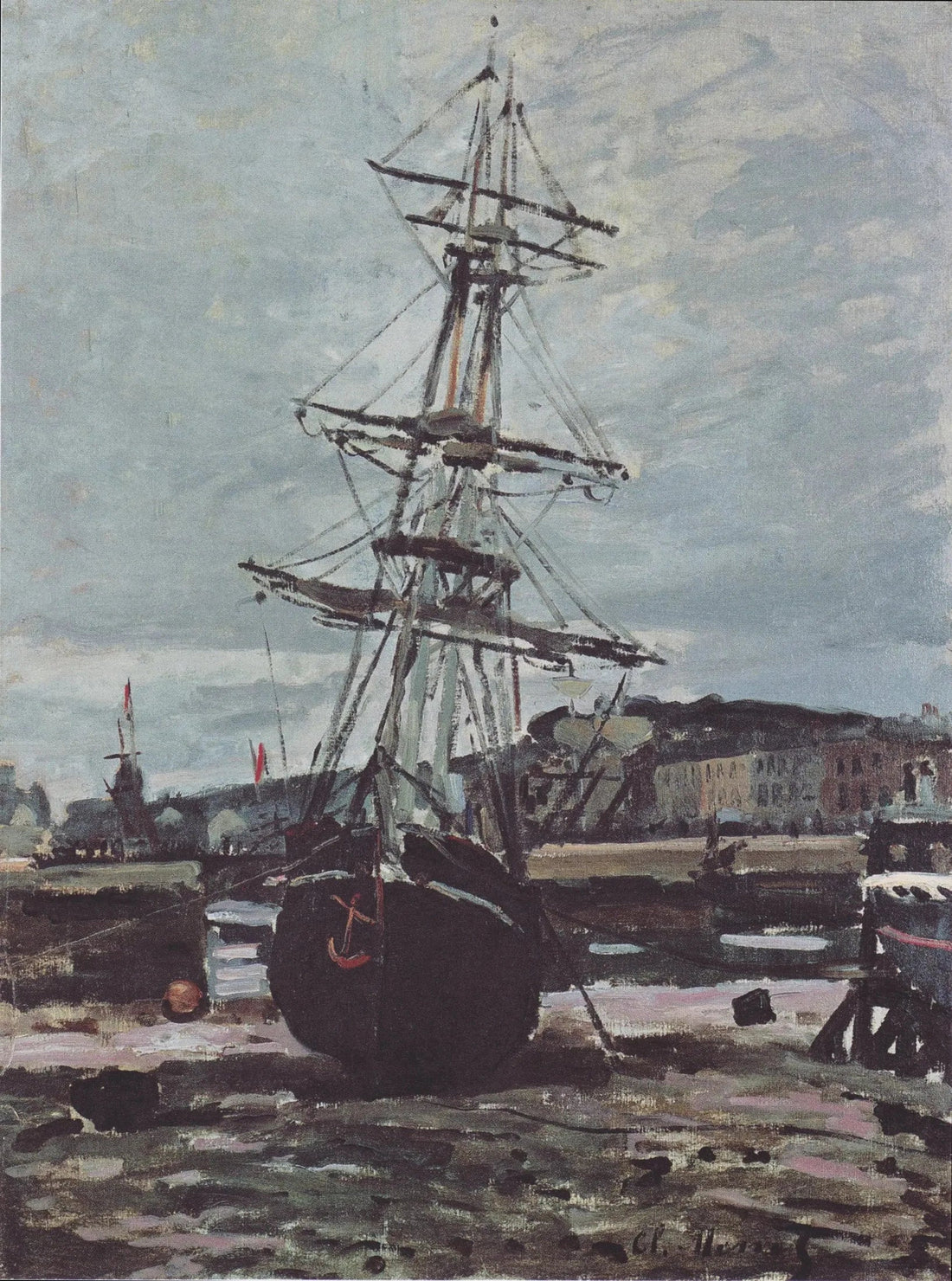 เรือเกยตื้นที่เฟกอง - Claude Monet