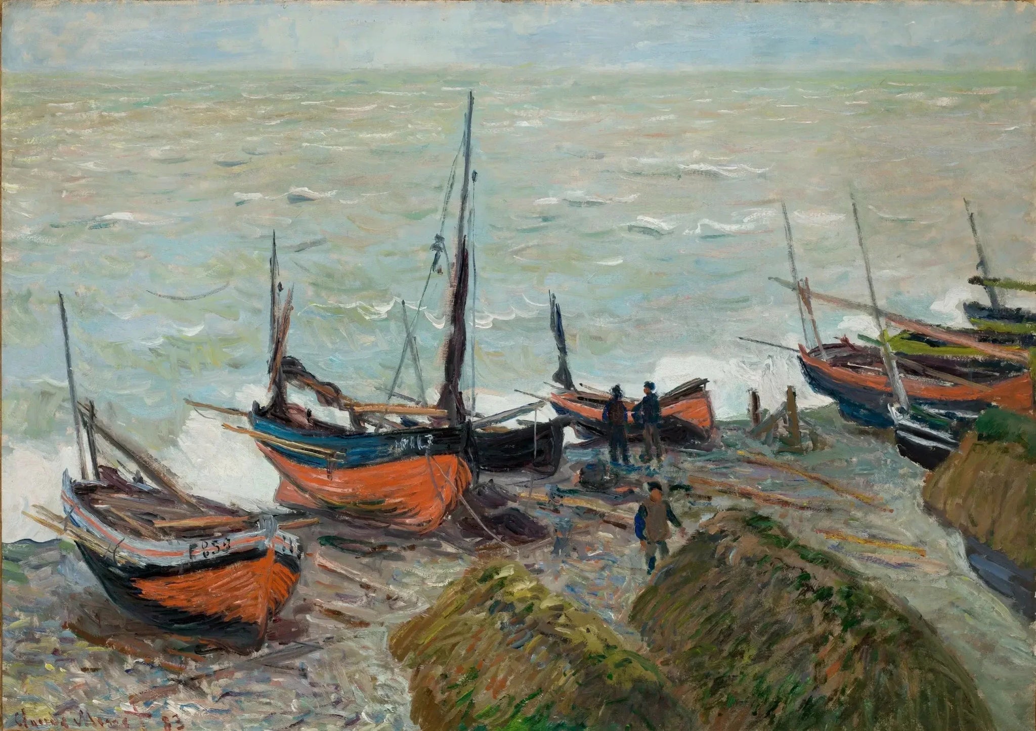 Bateaux de pêche - Claude Monet image 1 reproduction réalisée par Alpha Reproduction
