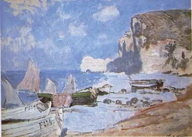 เรือประมง, Étretat - Claude Monet