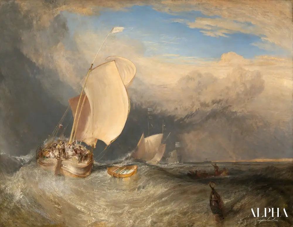 Bateaux de pêche - William Turner - Reproductions de tableaux et peintures haut de gamme