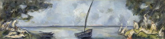 Bateaux et baigneurs - Paul Cézanne - Reproductions de tableaux et peintures haut de gamme