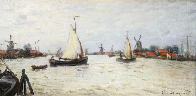 เรือในฮอลแลนด์ ใกล้ Zaandam W173 - Claude Monet
