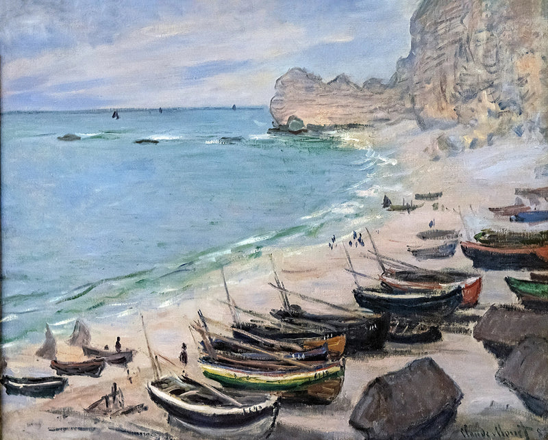 เรือบนชายหาดที่เอเตรต - Claude Monet