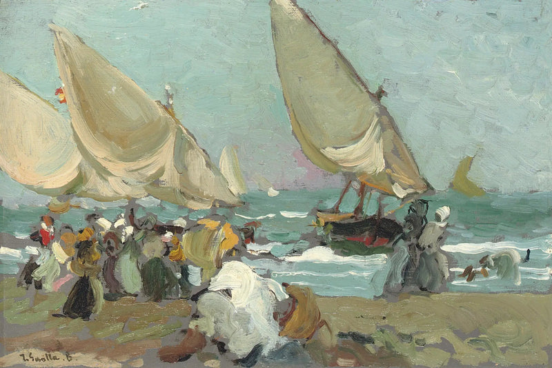 เรือบนชายหาดของวัลเลนเซีย - Joaquín Sorolla